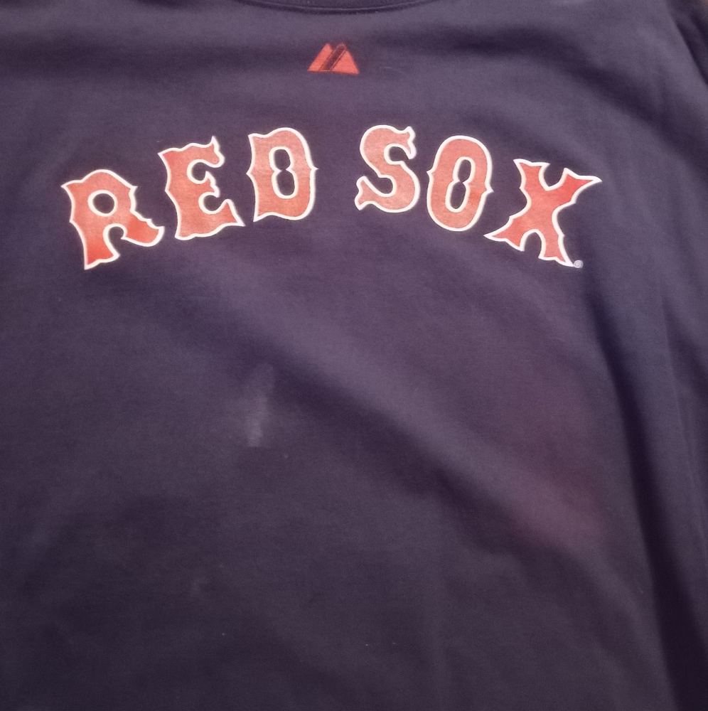 Majestic Boston Red Sox John Lester Navy T-Shirt with Logo